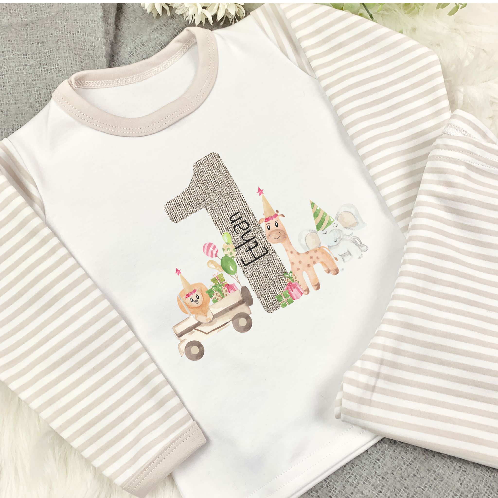 Personalised Birthday Pyjamas - Animal Party Design