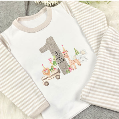 Personalised Birthday Pyjamas - Animal Party Design