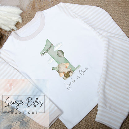 Personalised Birthday Pyjamas -  Elephant Design