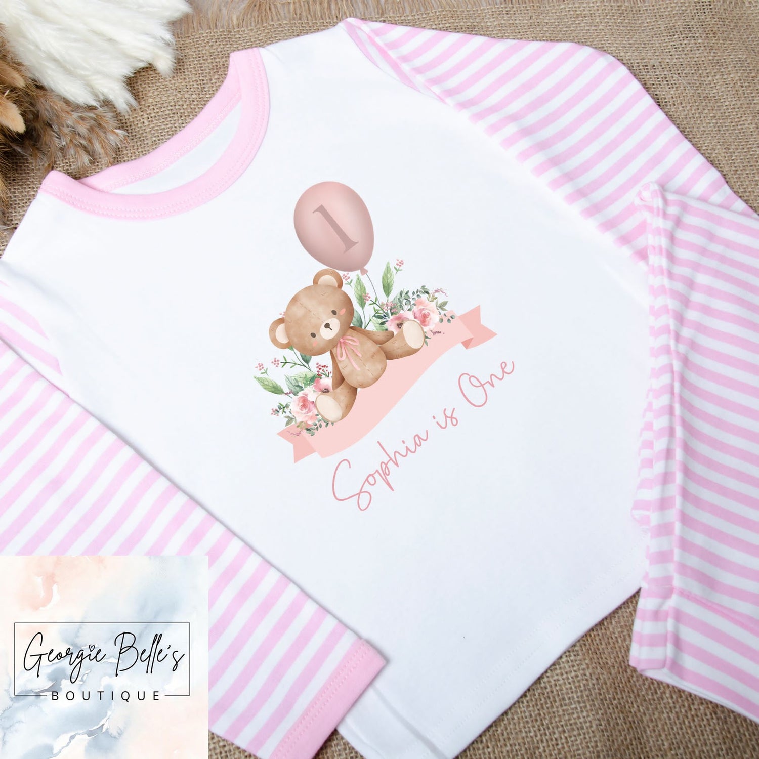 Personalised Birthday Pyjamas - Bear Design