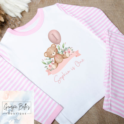 Personalised Birthday Pyjamas - Bear Design