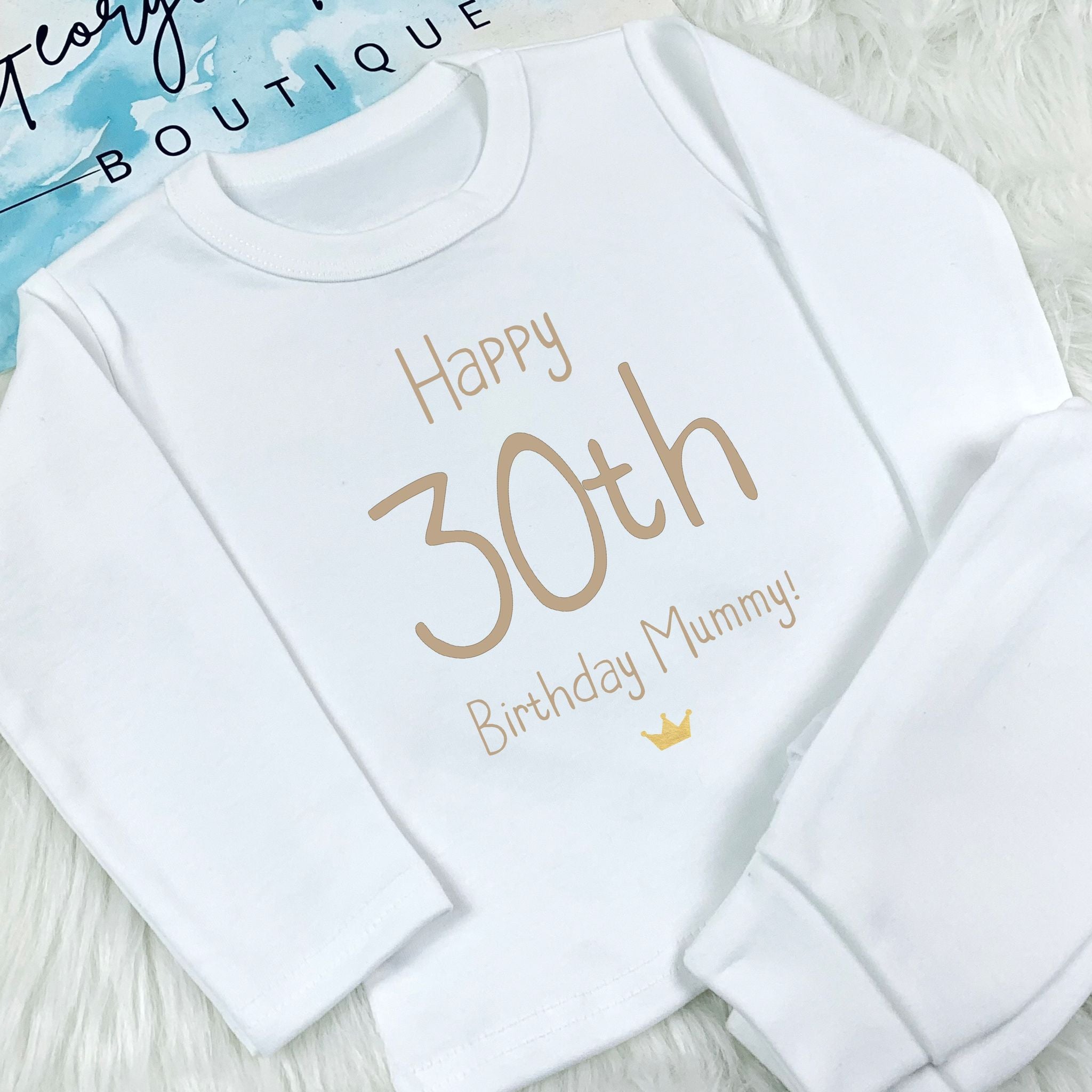 Personalised Birthday Pyjamas -  Mummy’s Birthday Champagne Design