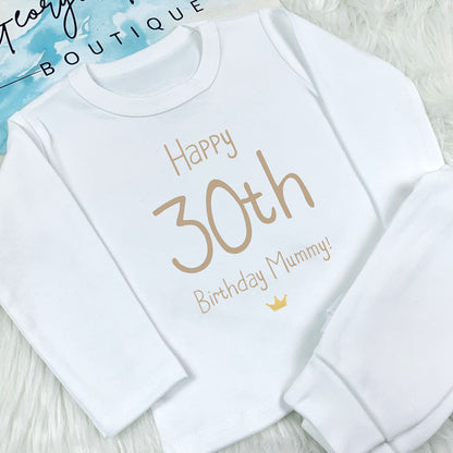 Personalised Birthday Pyjamas -  Mummy’s Birthday Champagne Design