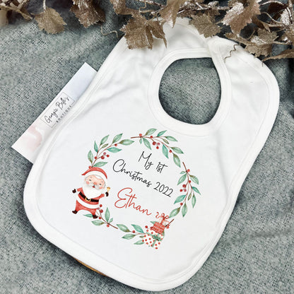 My 1st Christmas Bib - Santa Design