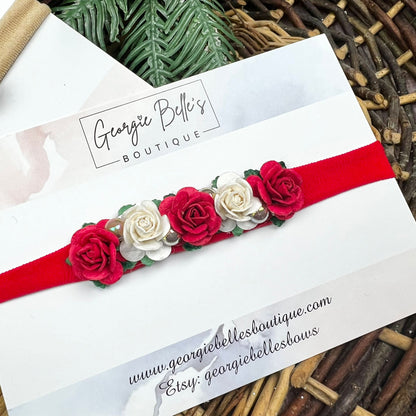 Christmas Flower Crown Floral Baby Headband