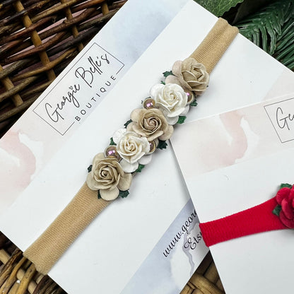 Christmas Flower Crown Floral Baby Headband