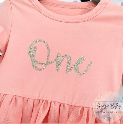 Personalised TuTu Dress in Dusty Pink