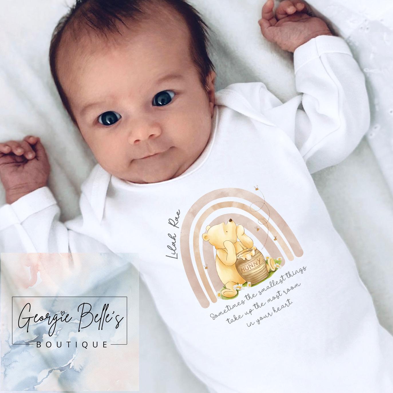 Personalised Winnie The Inspired Babygrow/Vest