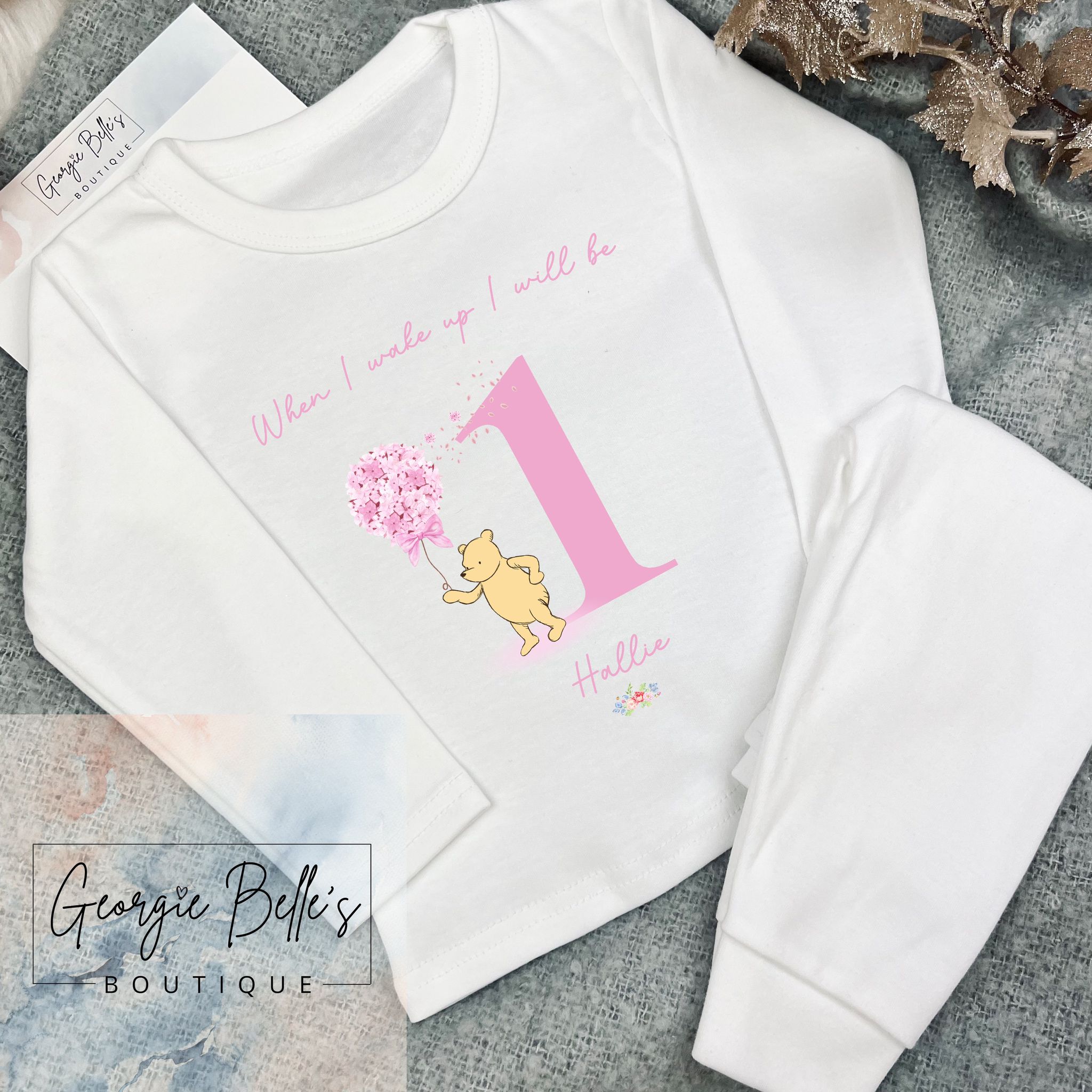 Personalised Birthday Pyjamas - Winnie The Pooh Design
