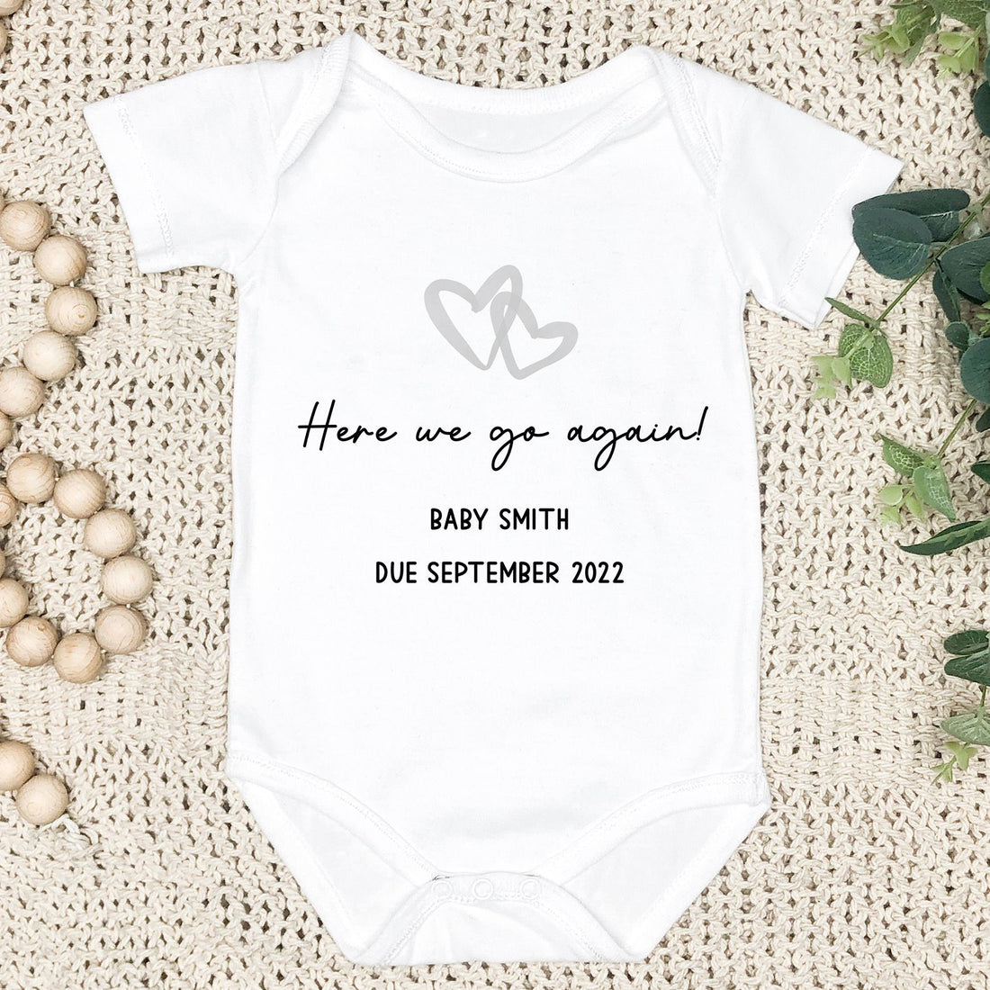 Personalised Baby Announcement Vest