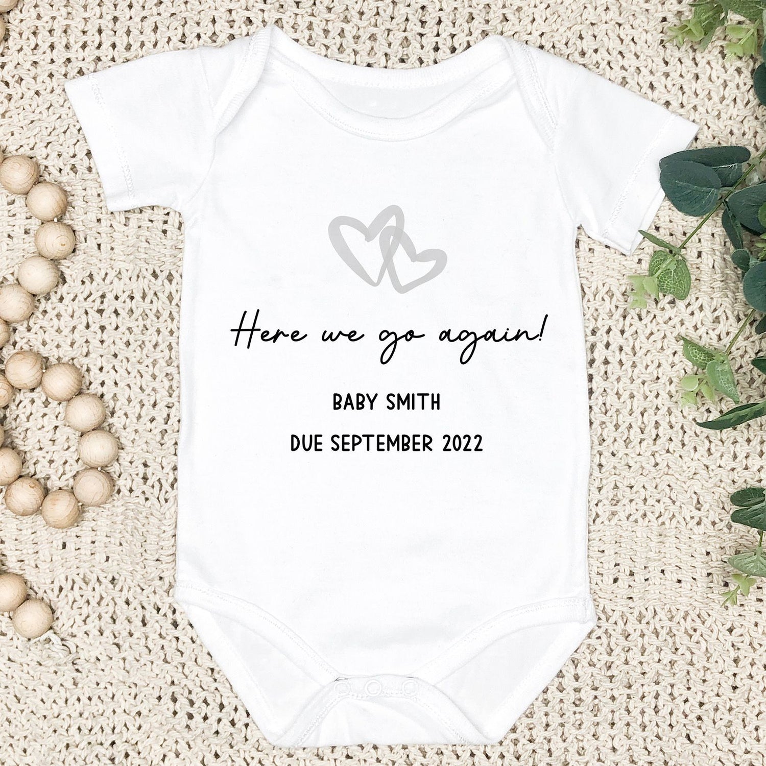 Personalised Baby Announcement Vest