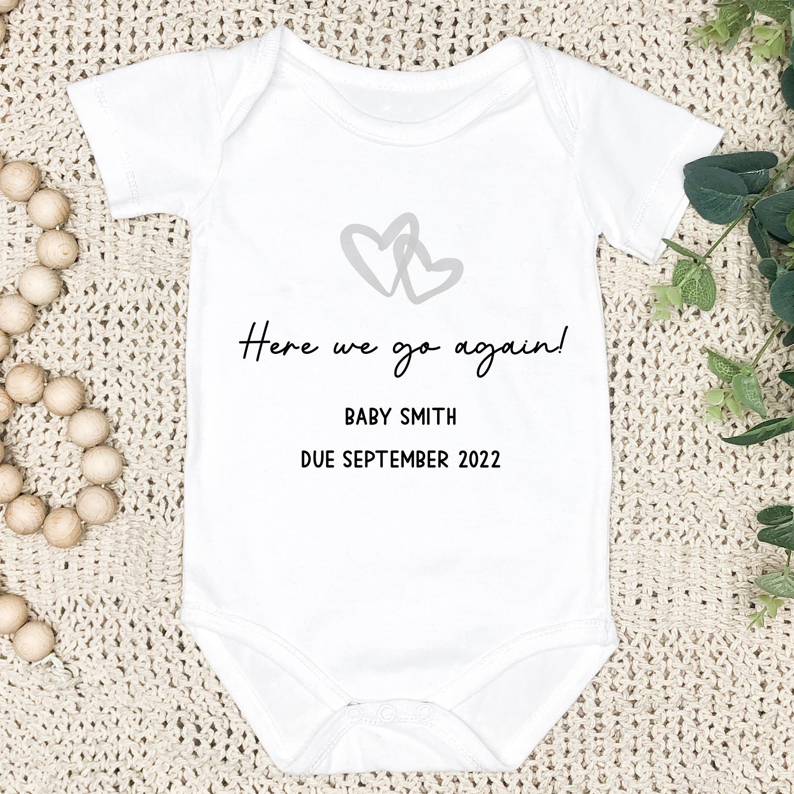 Personalised Baby Announcement Vest
