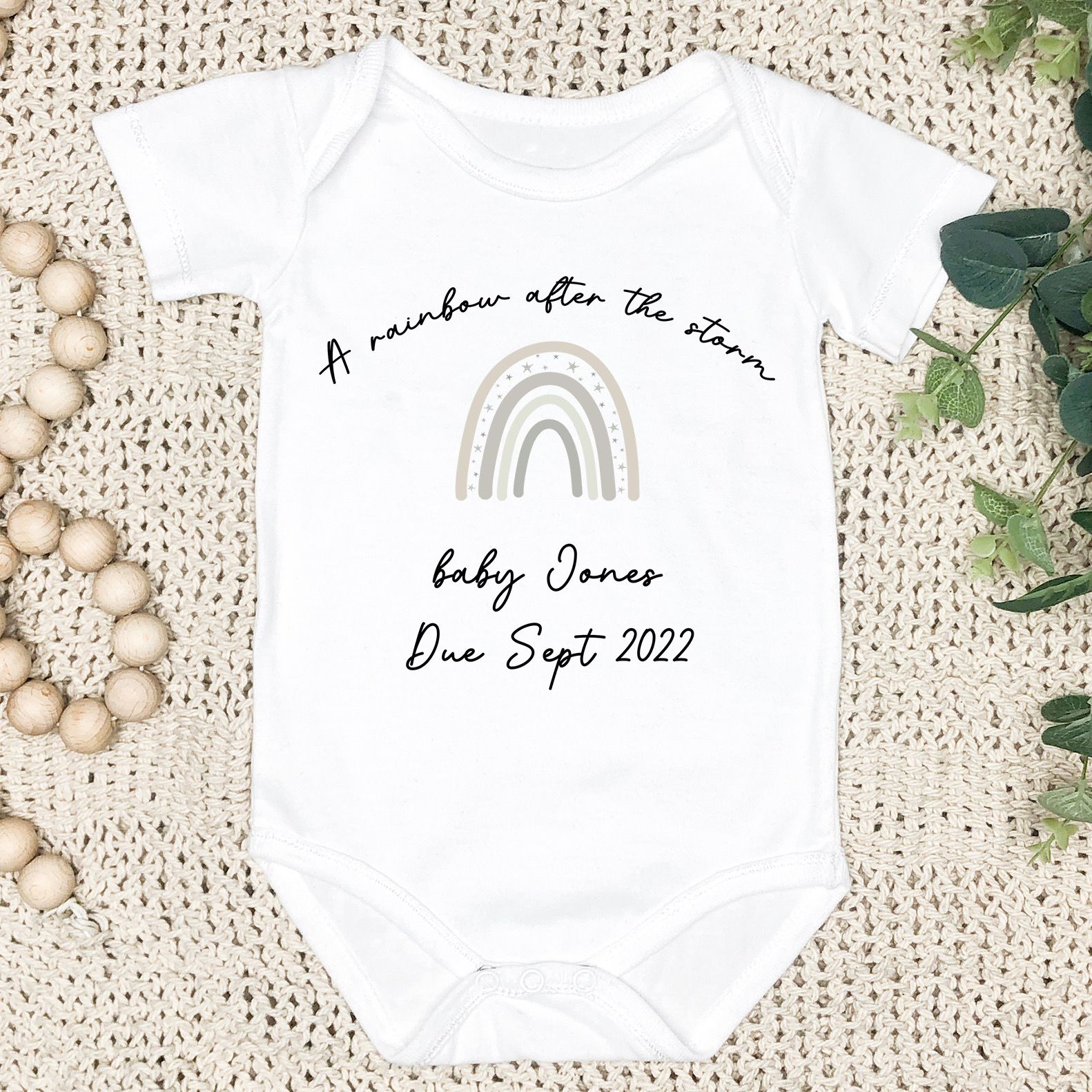 Personalised Baby Announcement Vest