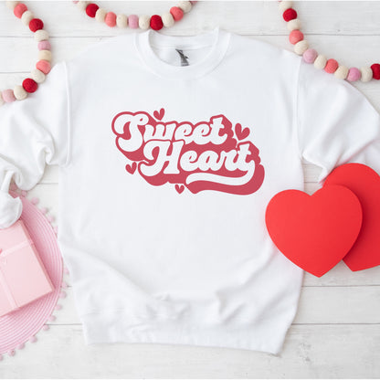 Sweet Heart Valentines Sweatshirt - White