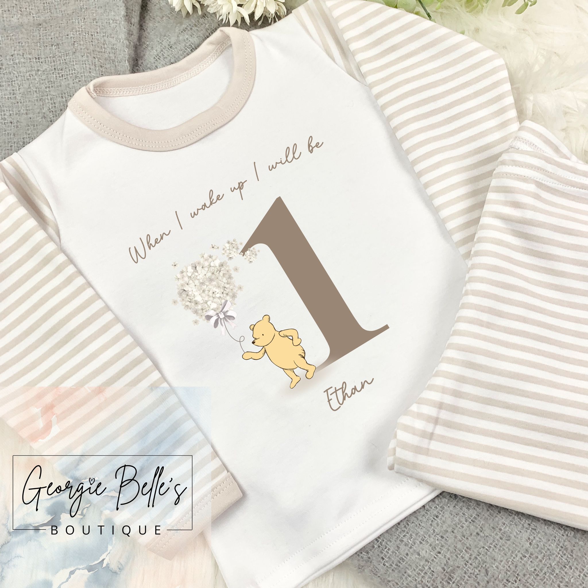 Personalised Birthday Pyjamas -  Winnie The Pooh Design